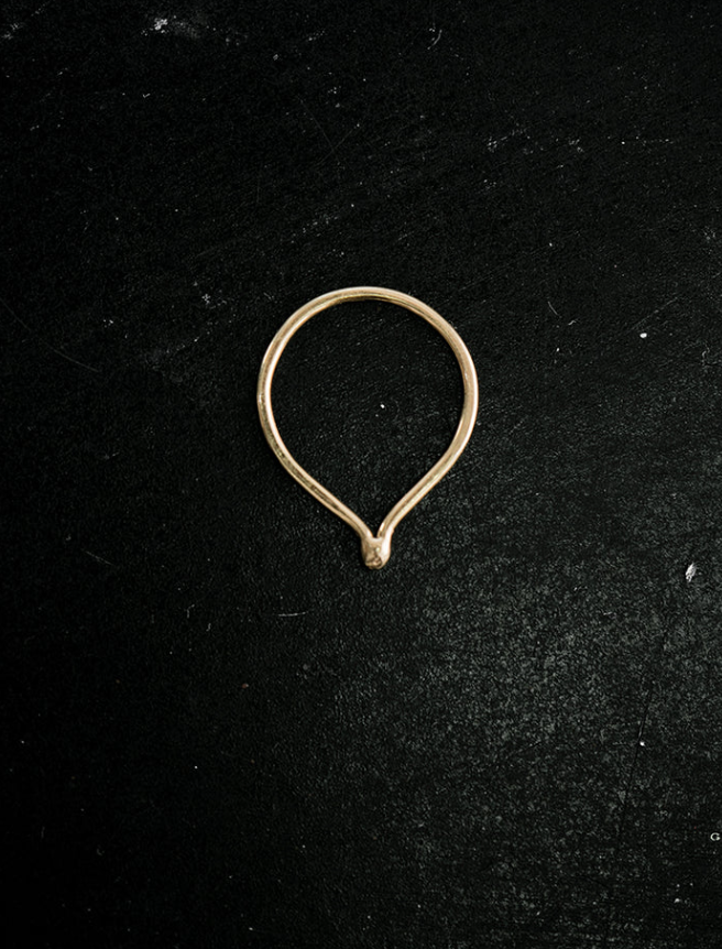SEED RING 镀金素圈 单只