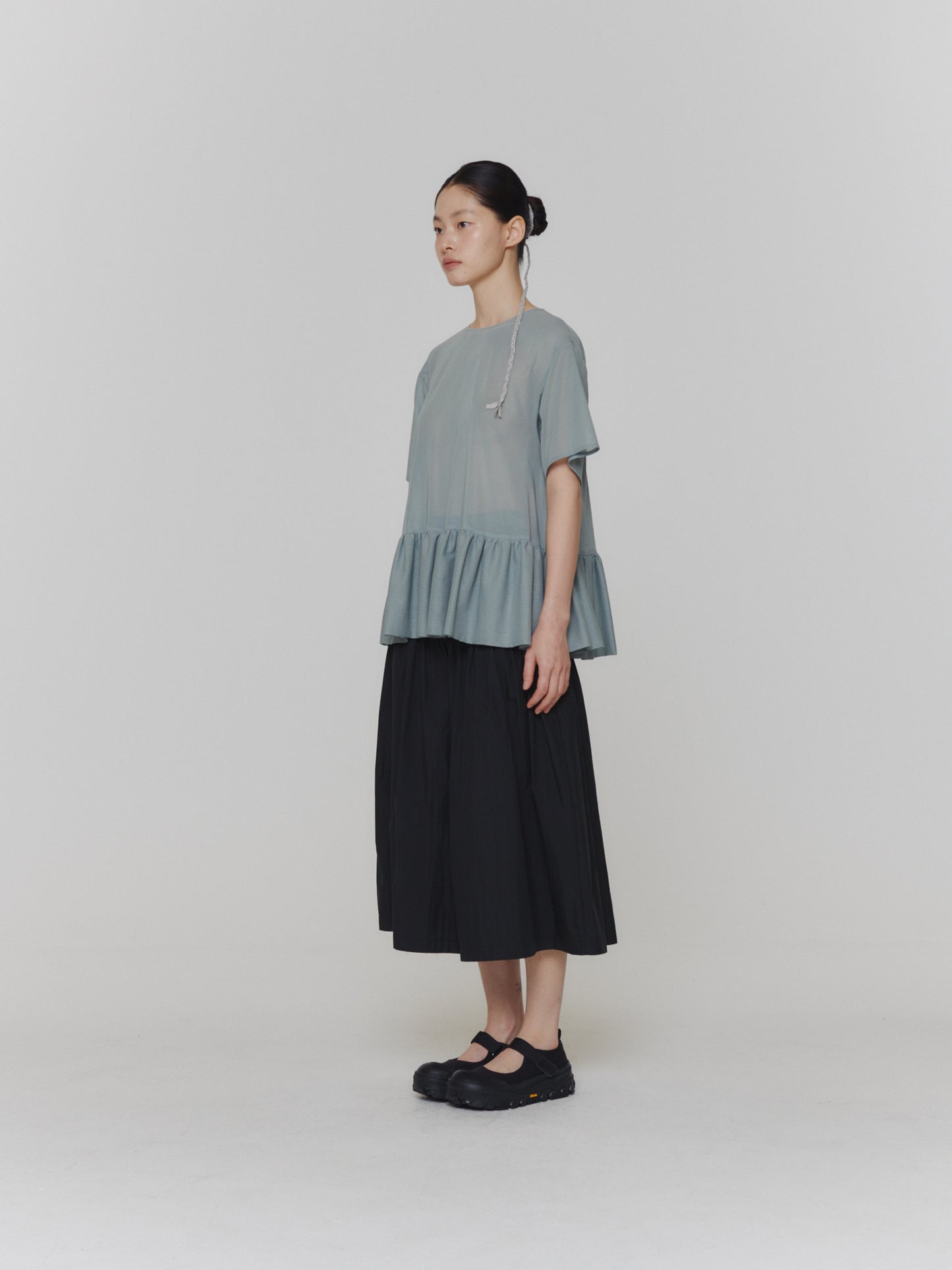 24早春 SHIRRING FLARE PANTS裙裤