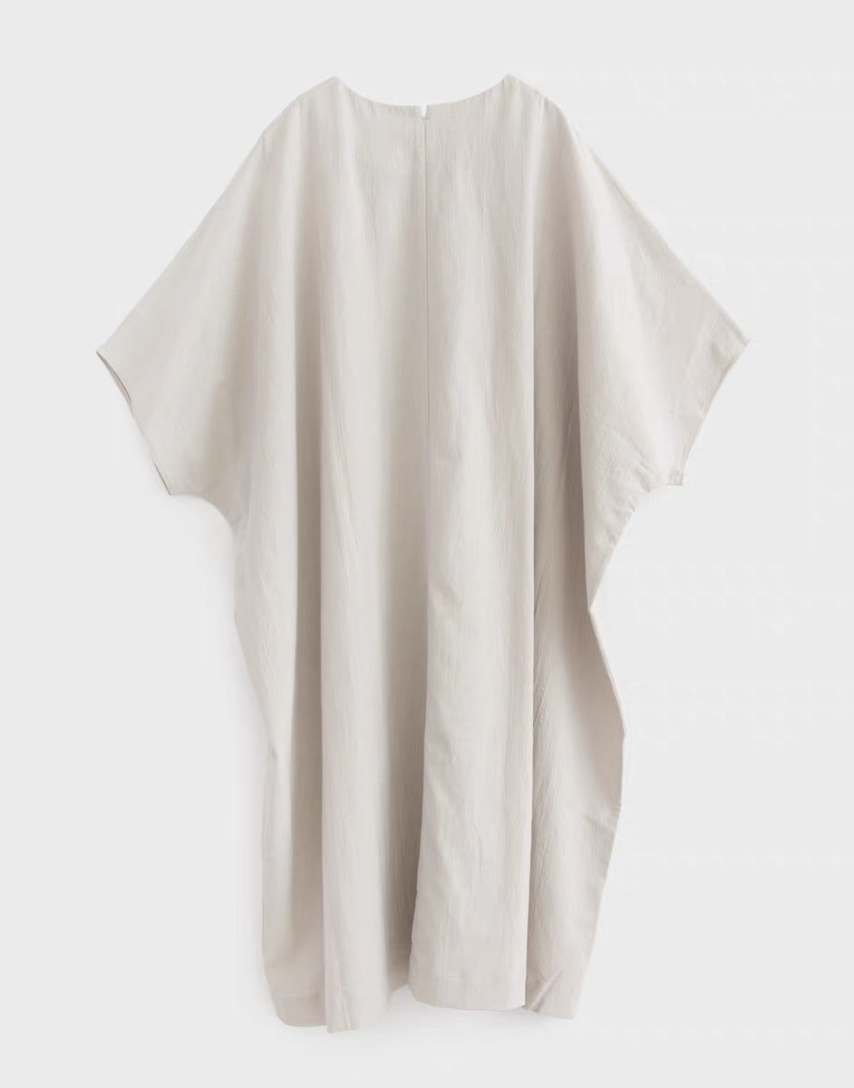 25春夏 flax poplin folk dress