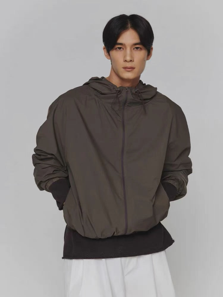 25春夏 SHEER NYLON RAGLAN HOODED JUMPER