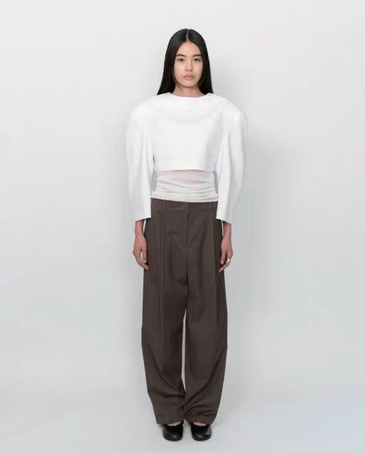 26早春 WIDE TUCK PANTS
