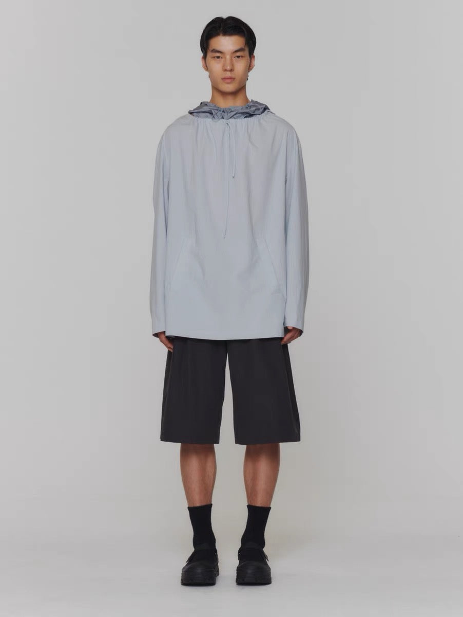 24早春 COTTON OVERSIZE SHIRRING PONCHO