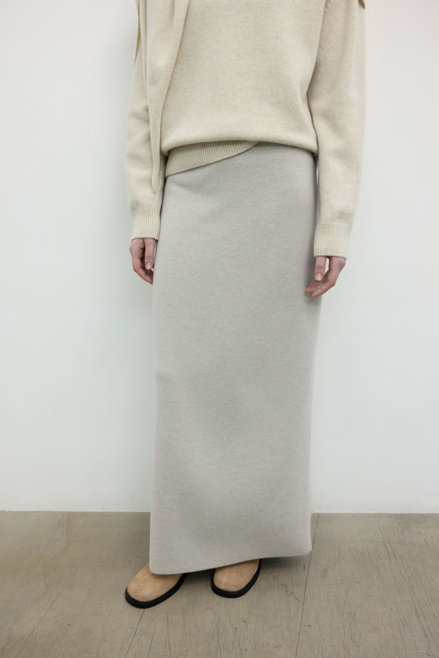 25早秋 STRING STRAIGHT KNIT 半裙