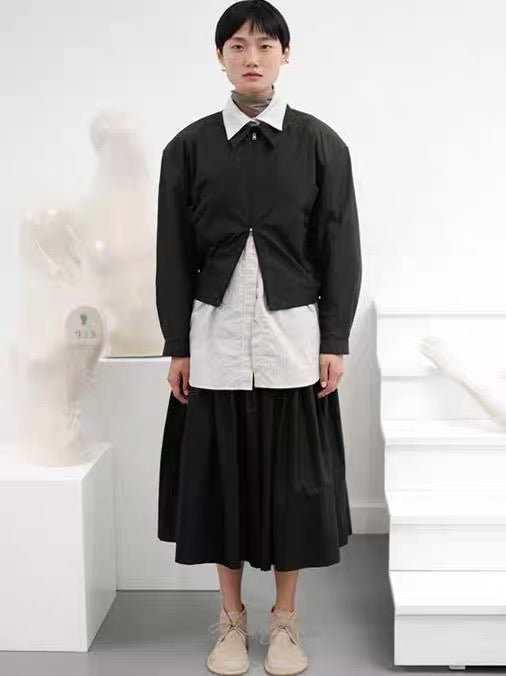 25早春 CROPPED ZIP-UP JUMPER 拉链短外套