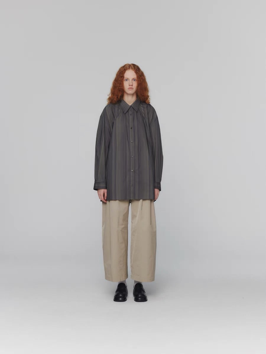 24早秋 NECK SHIRRING OVERSIZED SHIRTS