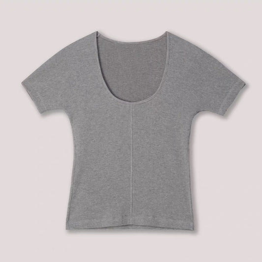 24早春 BACK SCOOP NECK T SHIRT