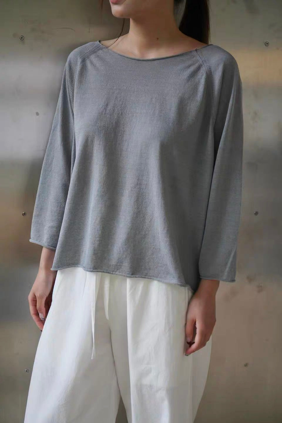26春夏 linen raglan pullover
