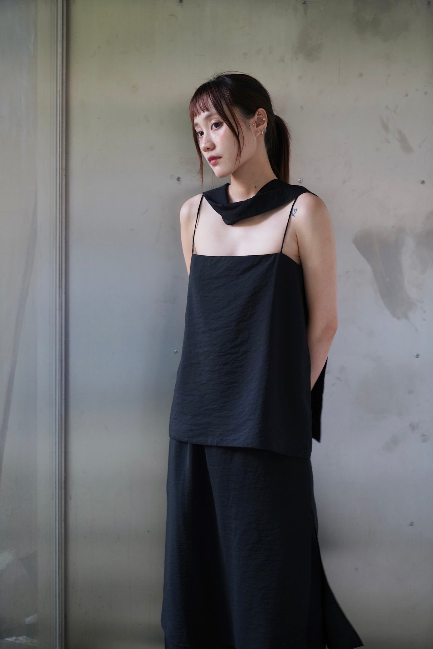 26春夏 莫代尔真丝吊带围巾两件套