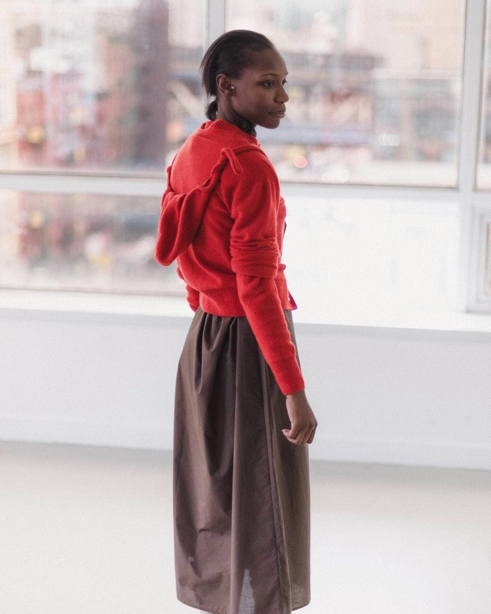 25早秋  TIER HOOD 系带羊绒帽