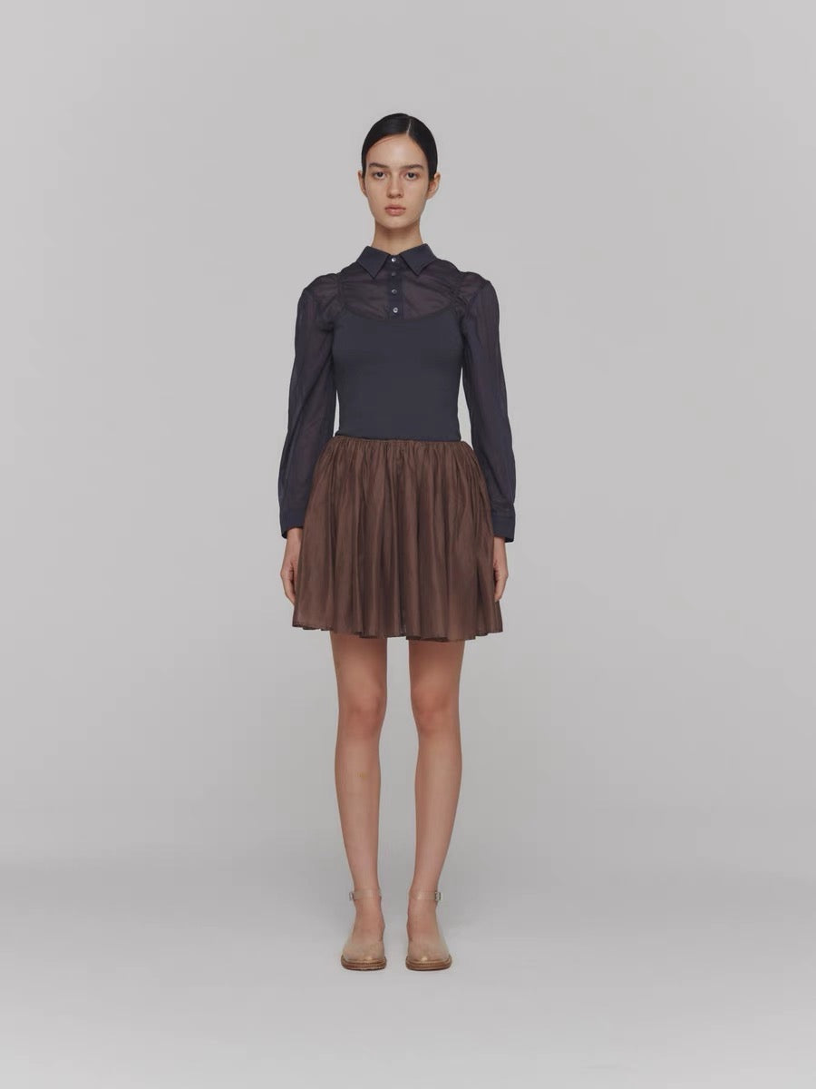 24春夏 COTTON SHIRRING BANDING SKIRTS