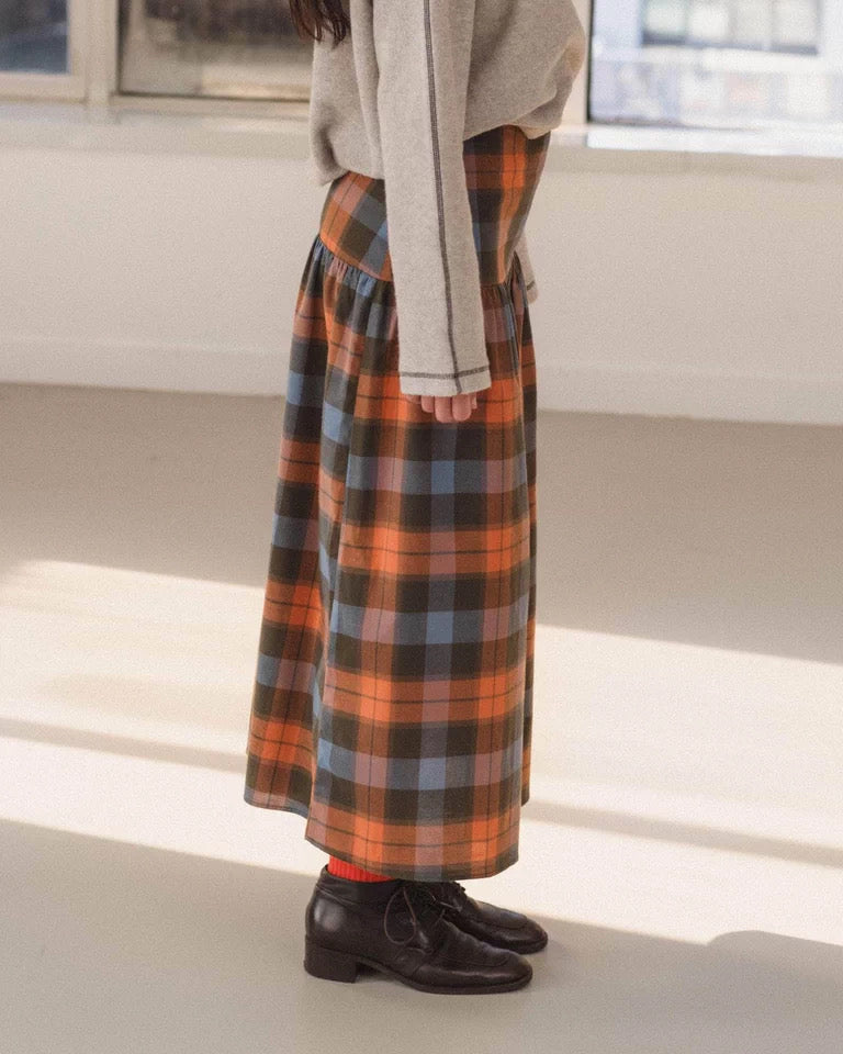 25早秋 GARLIN SKIRT 格纹半裙