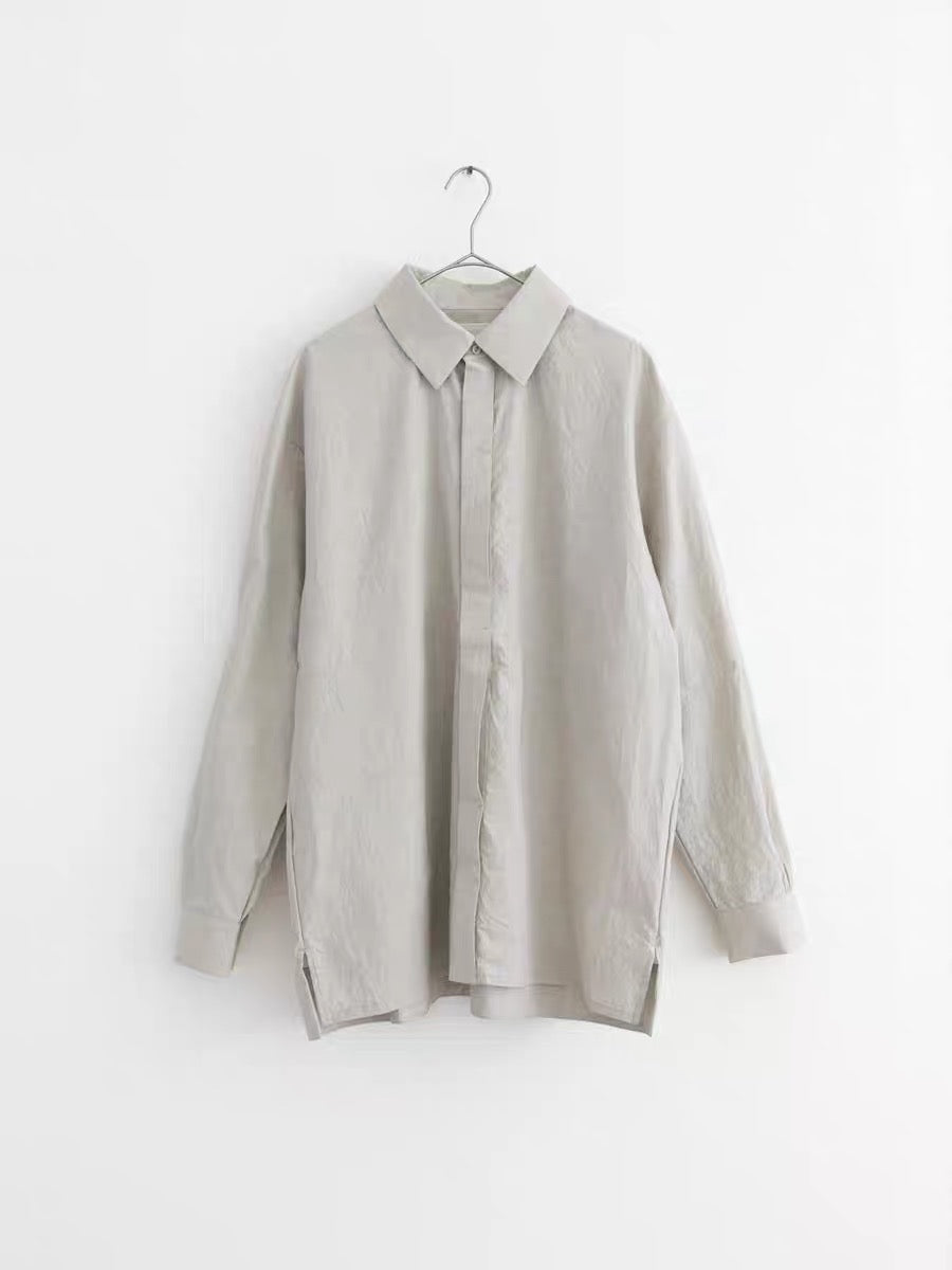 25早春 typewriter front-fly shirt