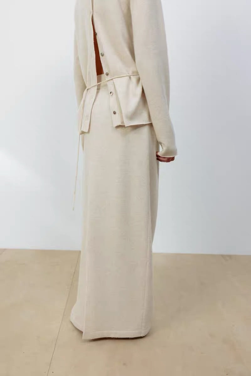 24早秋 BASIC KNIT CARDIGAN系带开衫