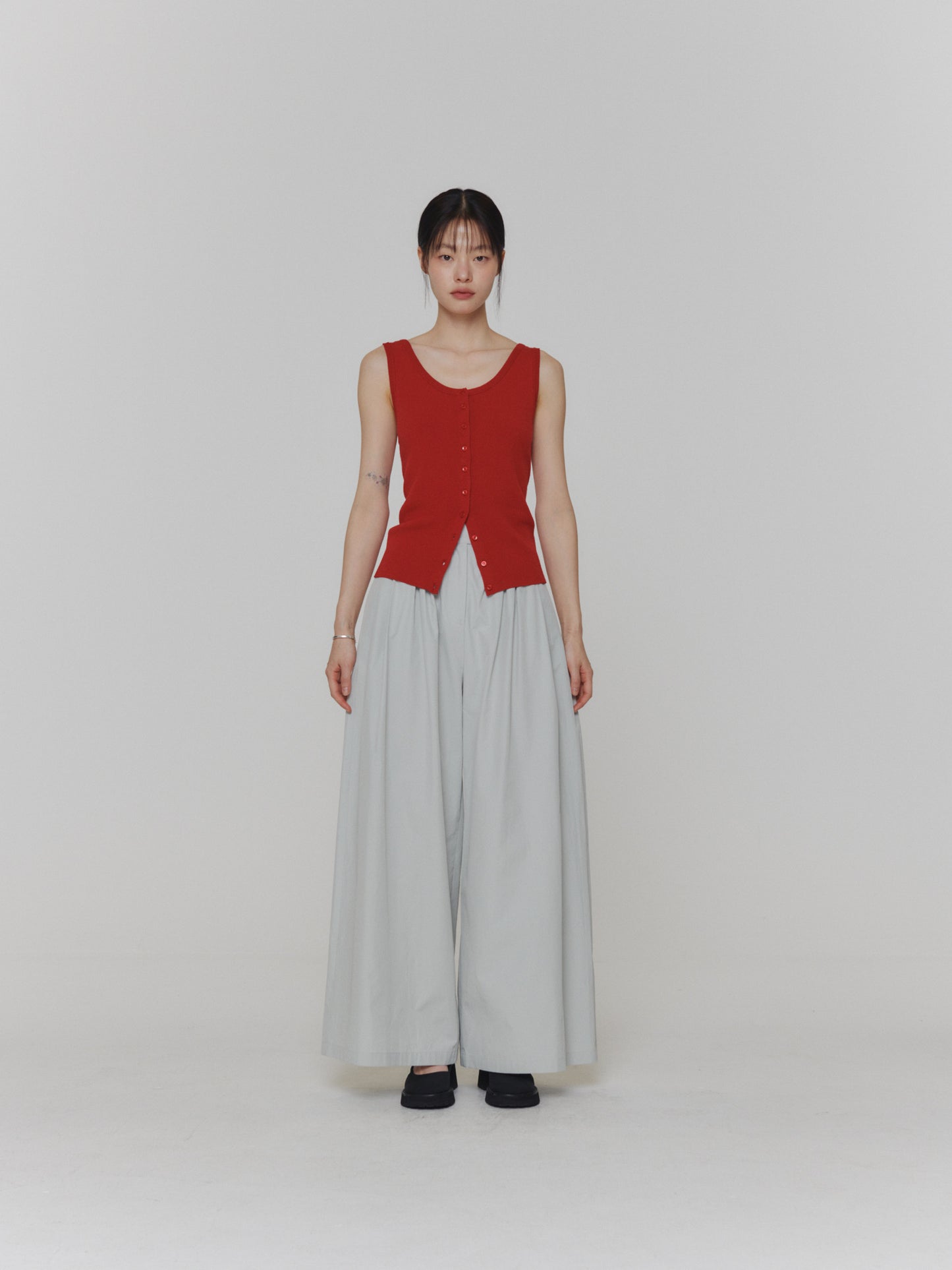 24早春 SHIRRING BANDING PANTS阔腿裤