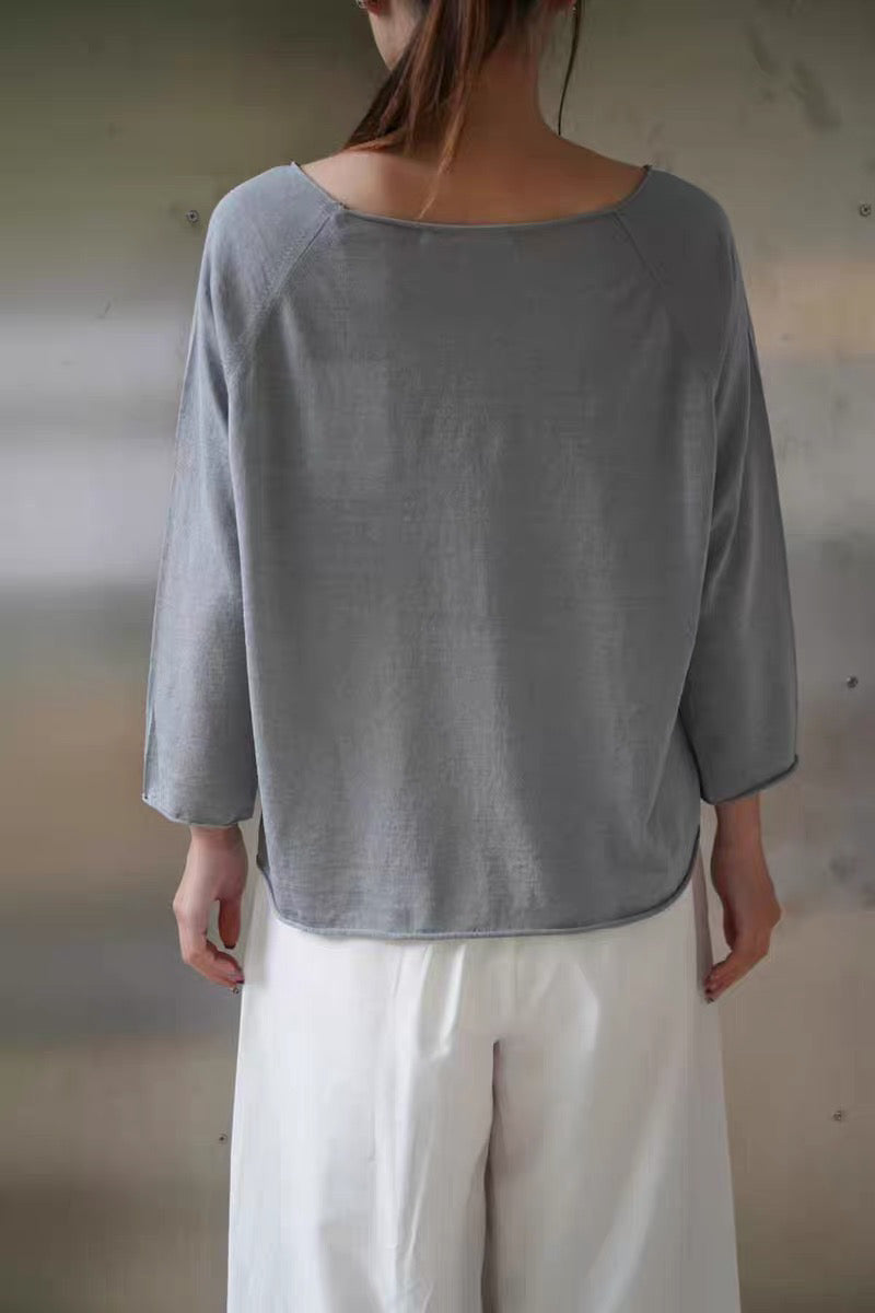 26春夏 linen raglan pullover