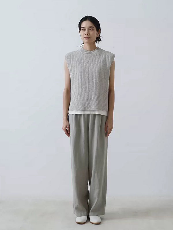26春夏 cotton linen vest