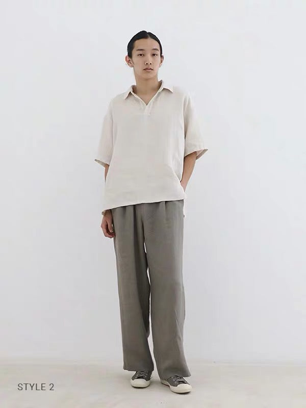 26春夏 linen polo shirt