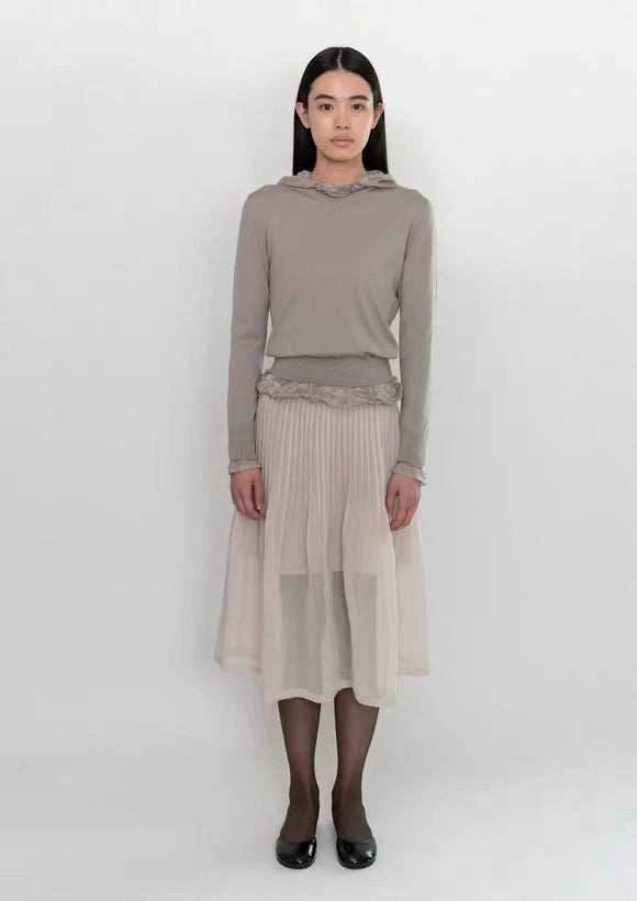 26早春 PLEATED MIDI SKIRT