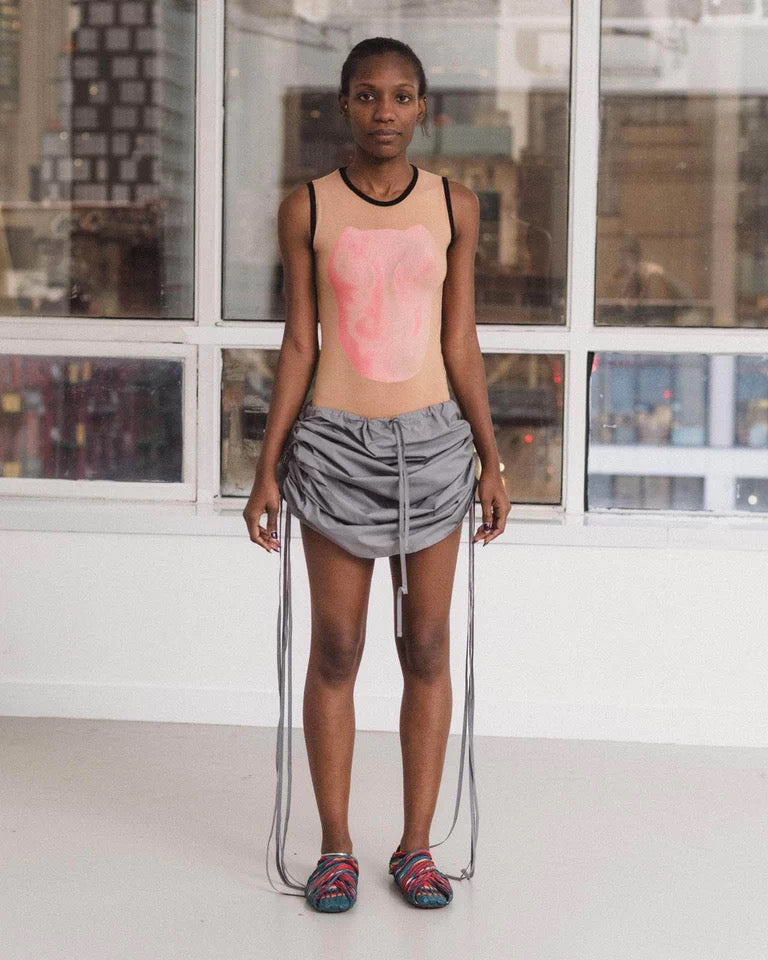 25早秋 PICTORIAL STRAP SKIRT 抽绳半裙