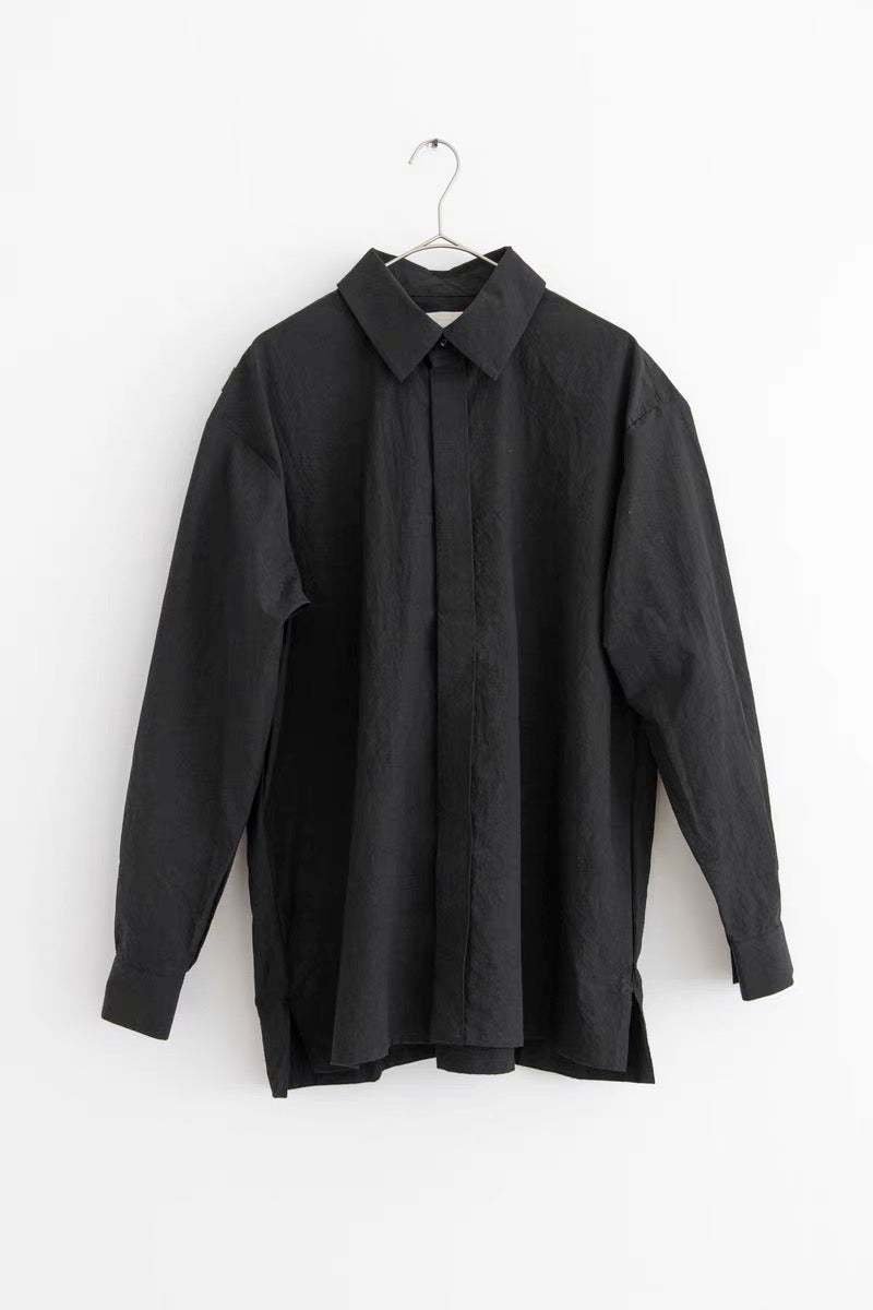 25早春 typewriter front-fly shirt