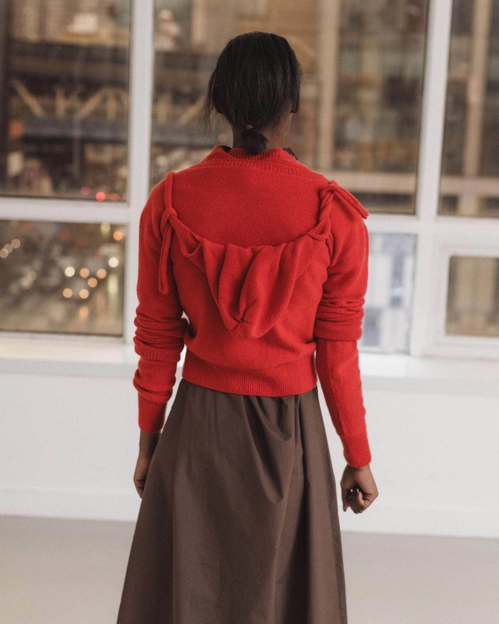 25早秋  TIER HOOD 系带羊绒帽