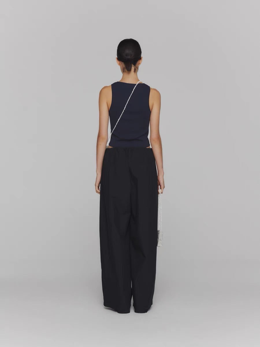 24春夏 COTTON BANDING WIDE PANTS
