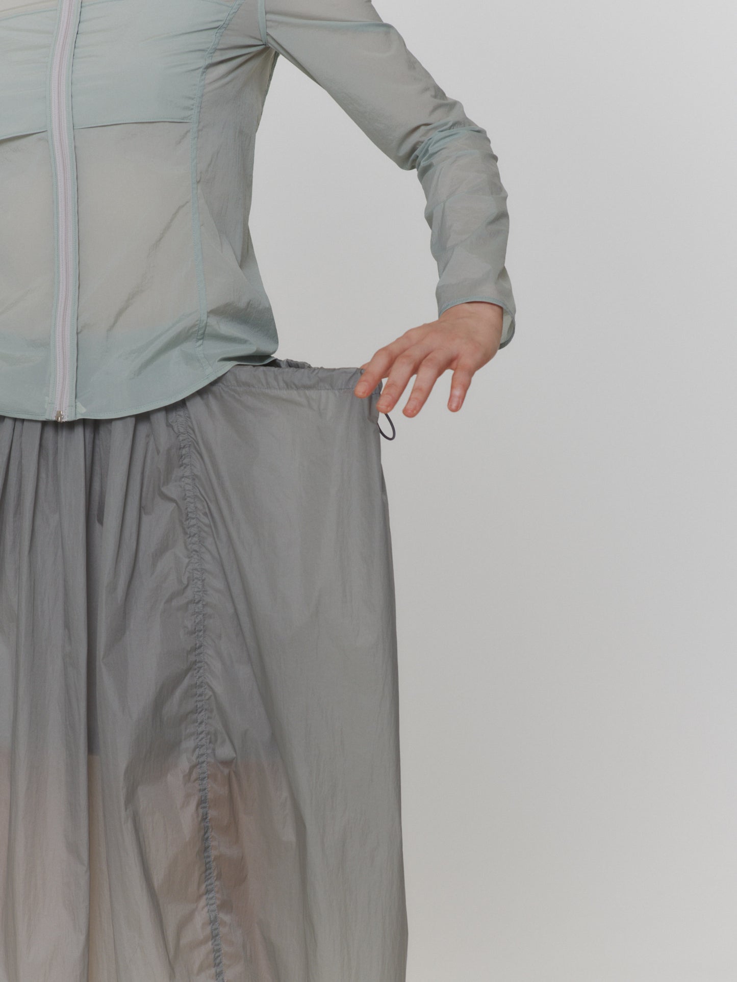 24早春 LAYERED SHIRRING SKIRT