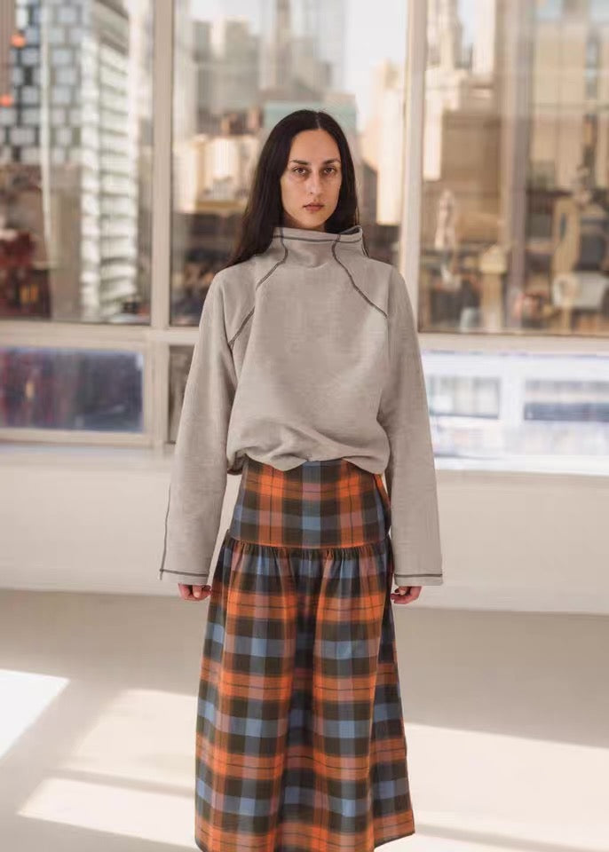 25早秋 GARLIN SKIRT 格纹半裙