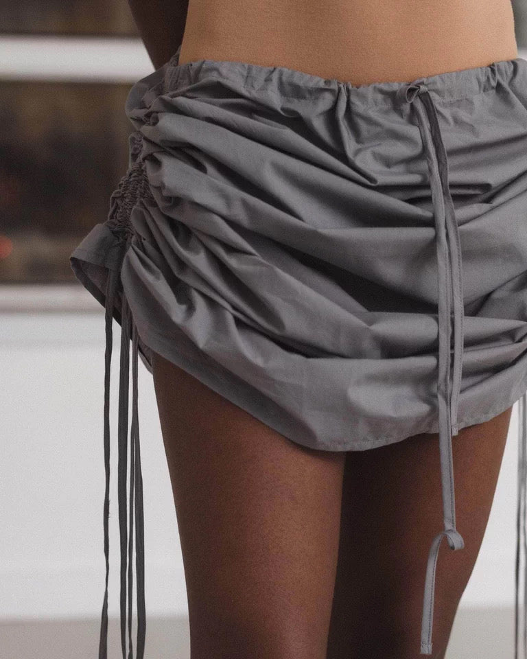 25早秋 PICTORIAL STRAP SKIRT 抽绳半裙