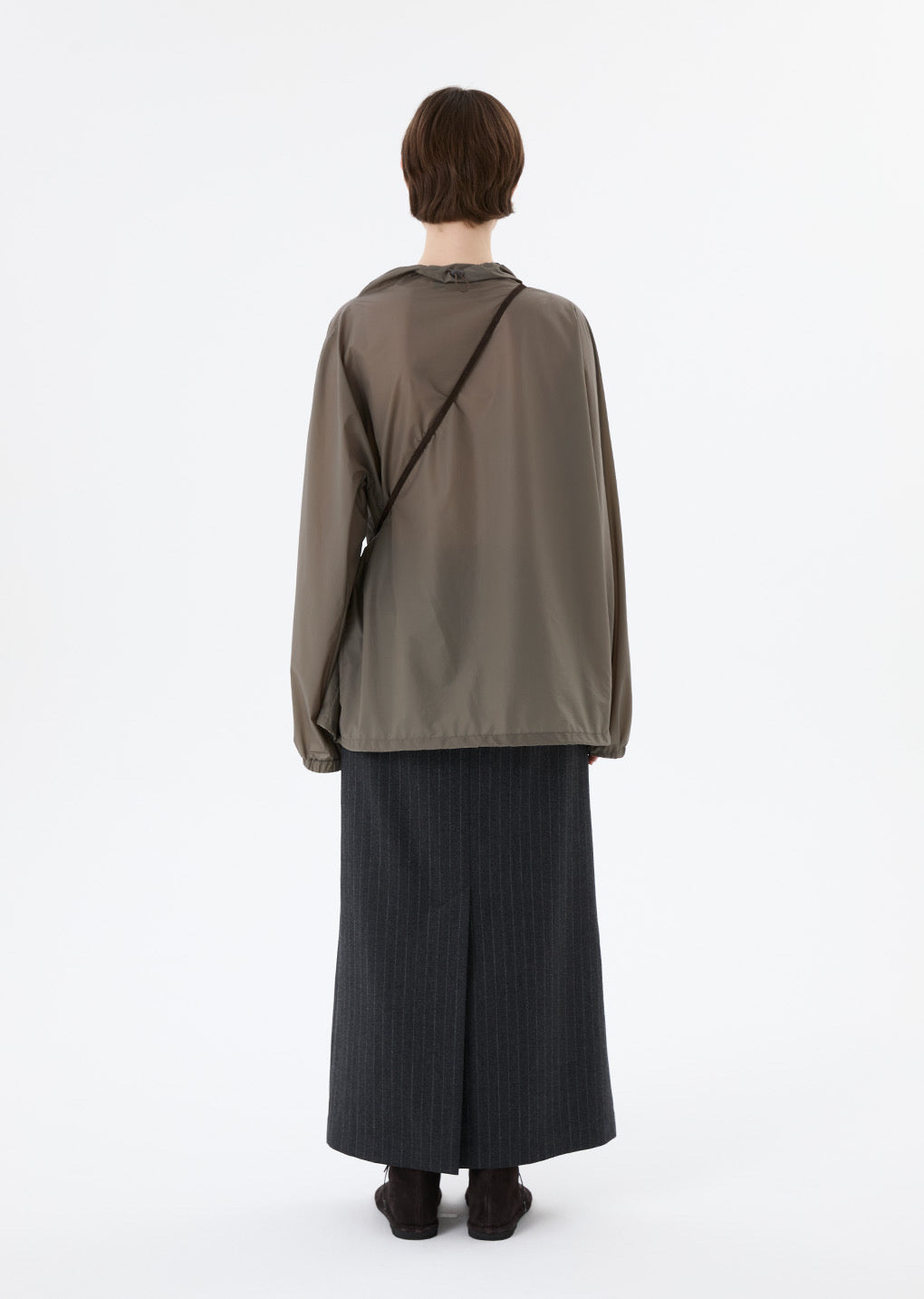 25早秋 SHEER NYLON COWL NECK ANORAK