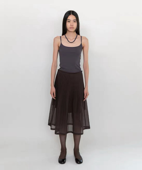 26早春 PLEATED MIDI SKIRT