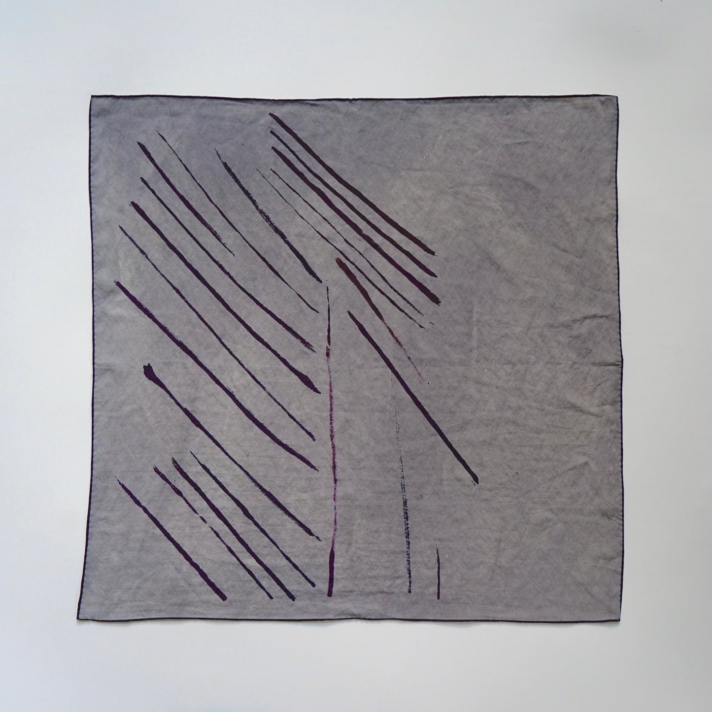 真丝不规则条纹法式包头巾方巾