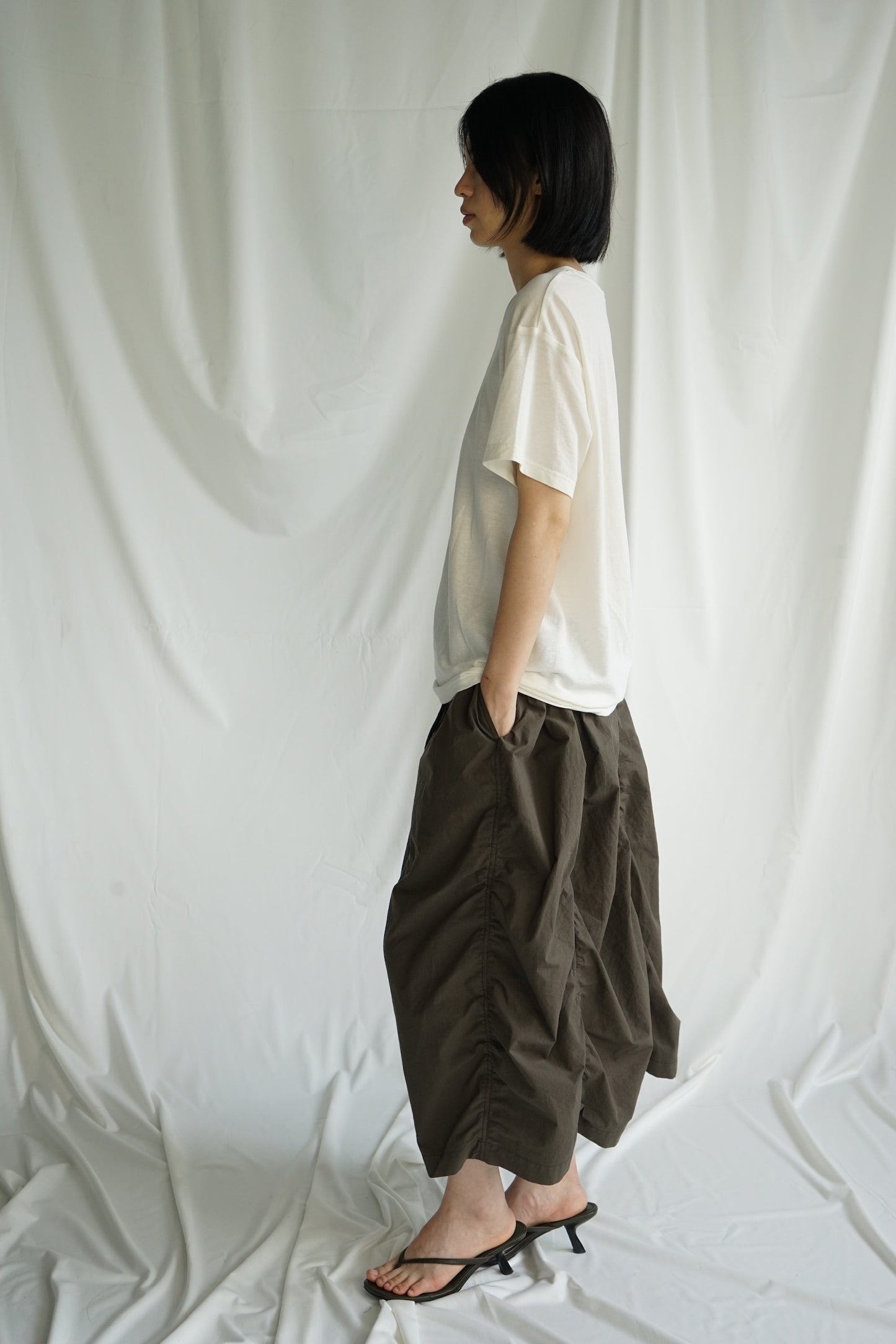 25春夏 纯棉褶皱松弛感抽绳工装裙