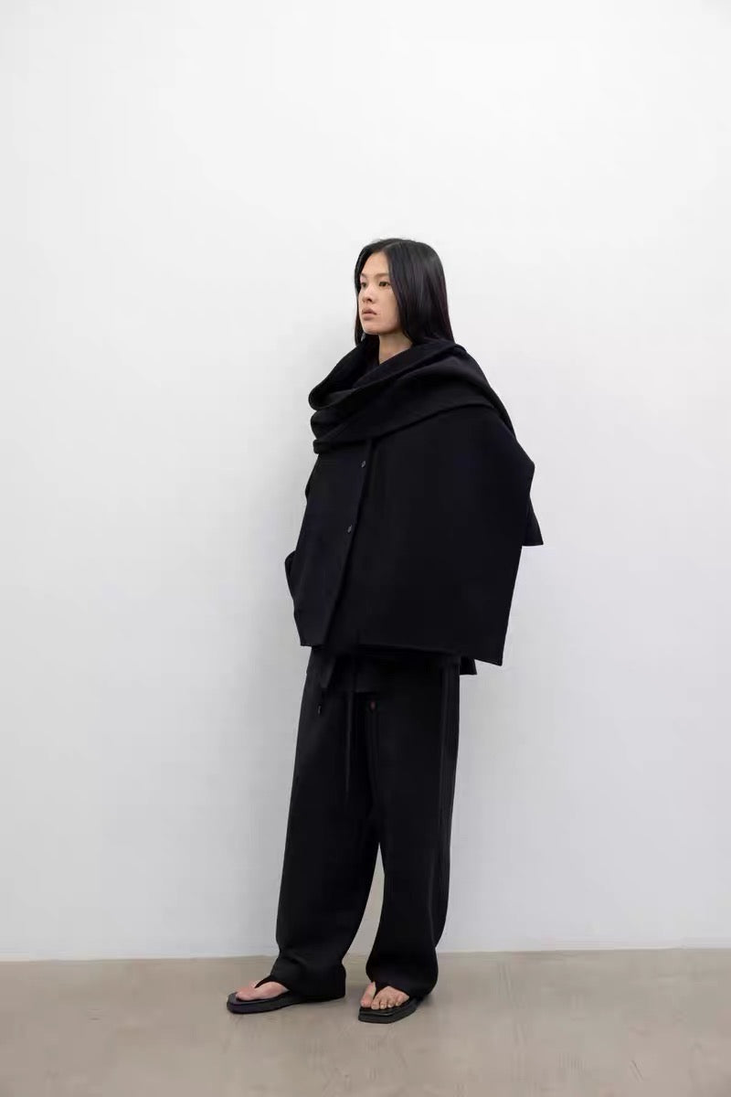 25秋冬 WOOL HANDMADE 围巾短大衣