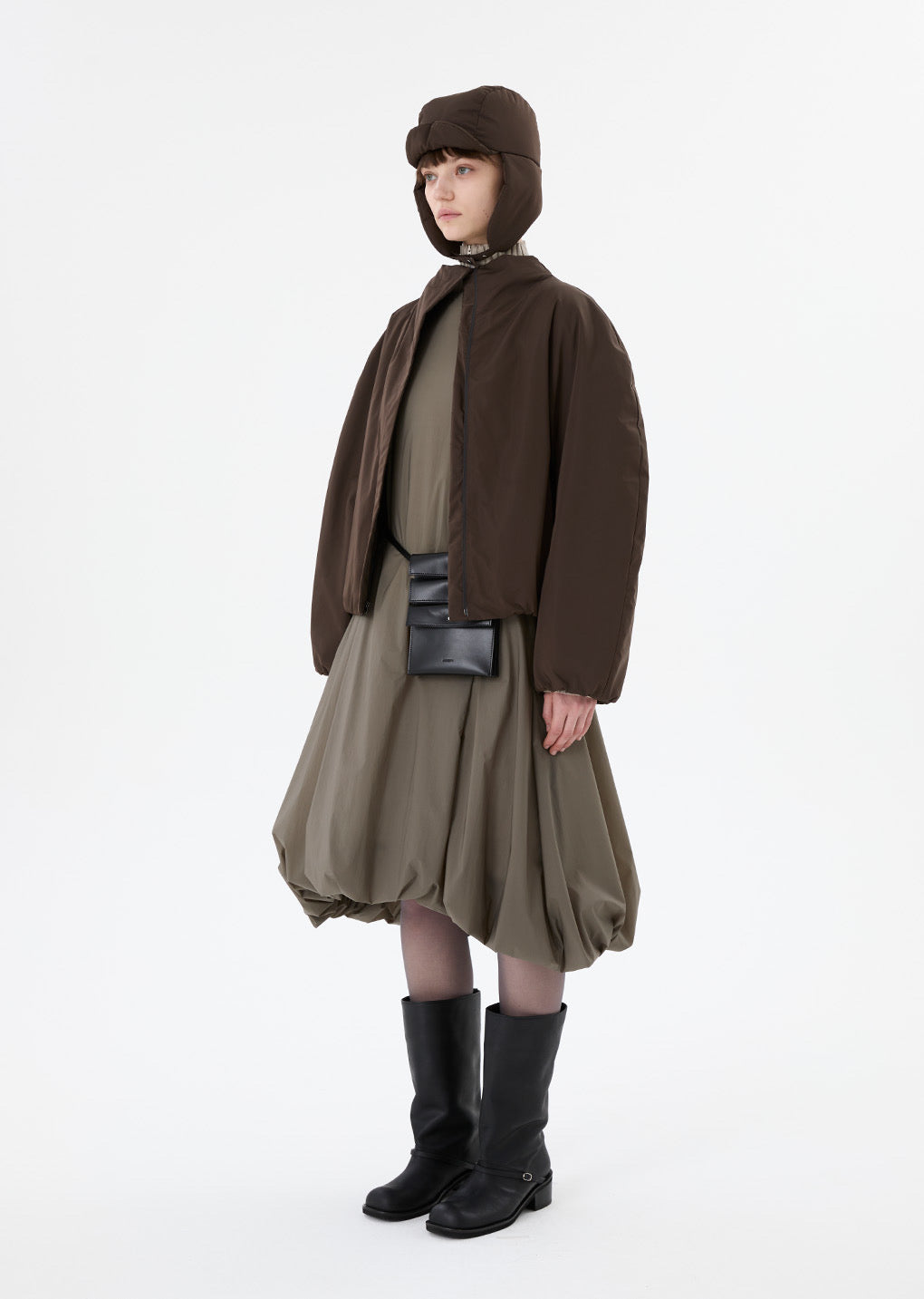 25早秋 TAFFETA PADDED EARMUFF CAP