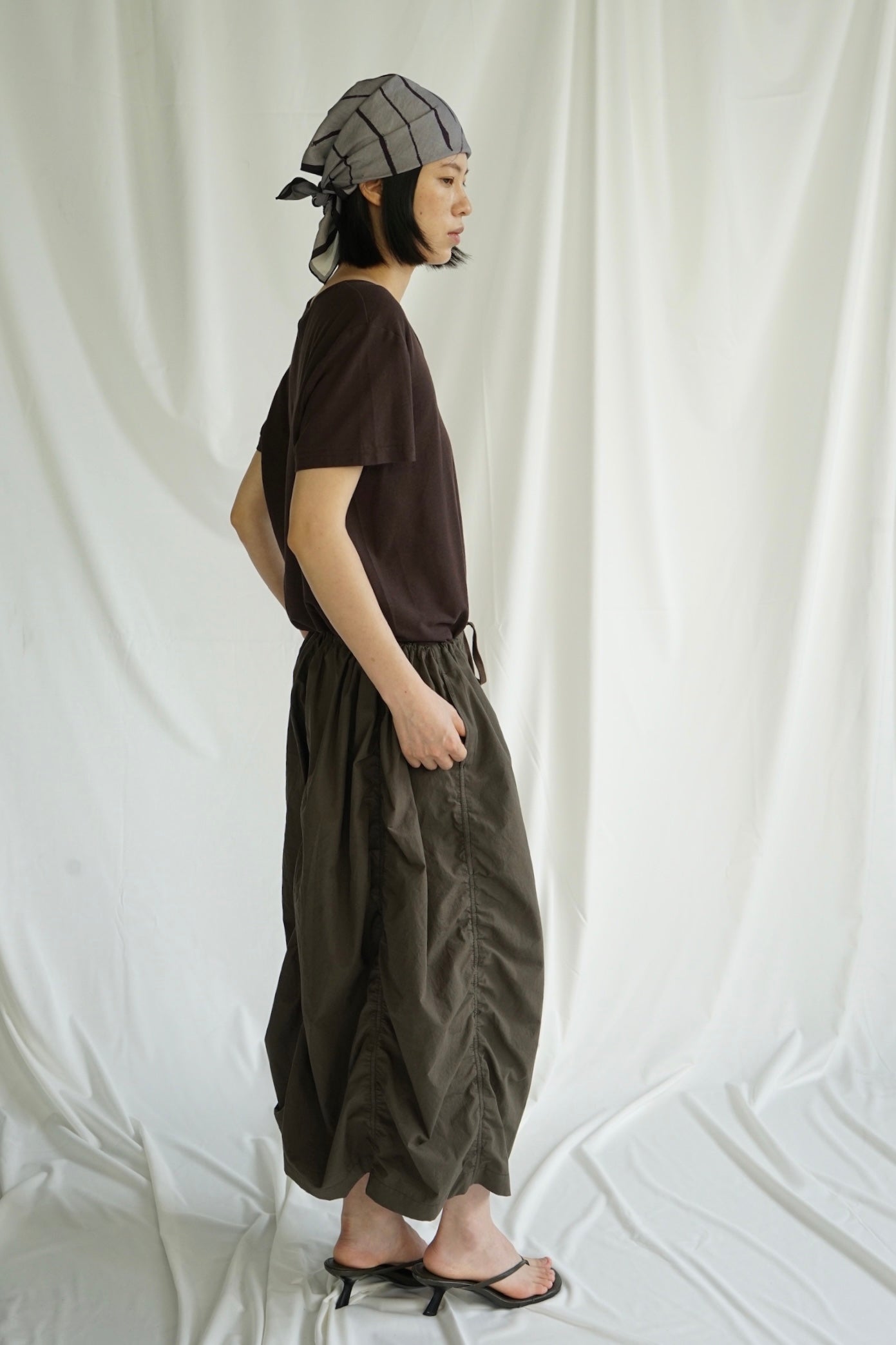 25春夏 纯棉褶皱松弛感抽绳工装裙