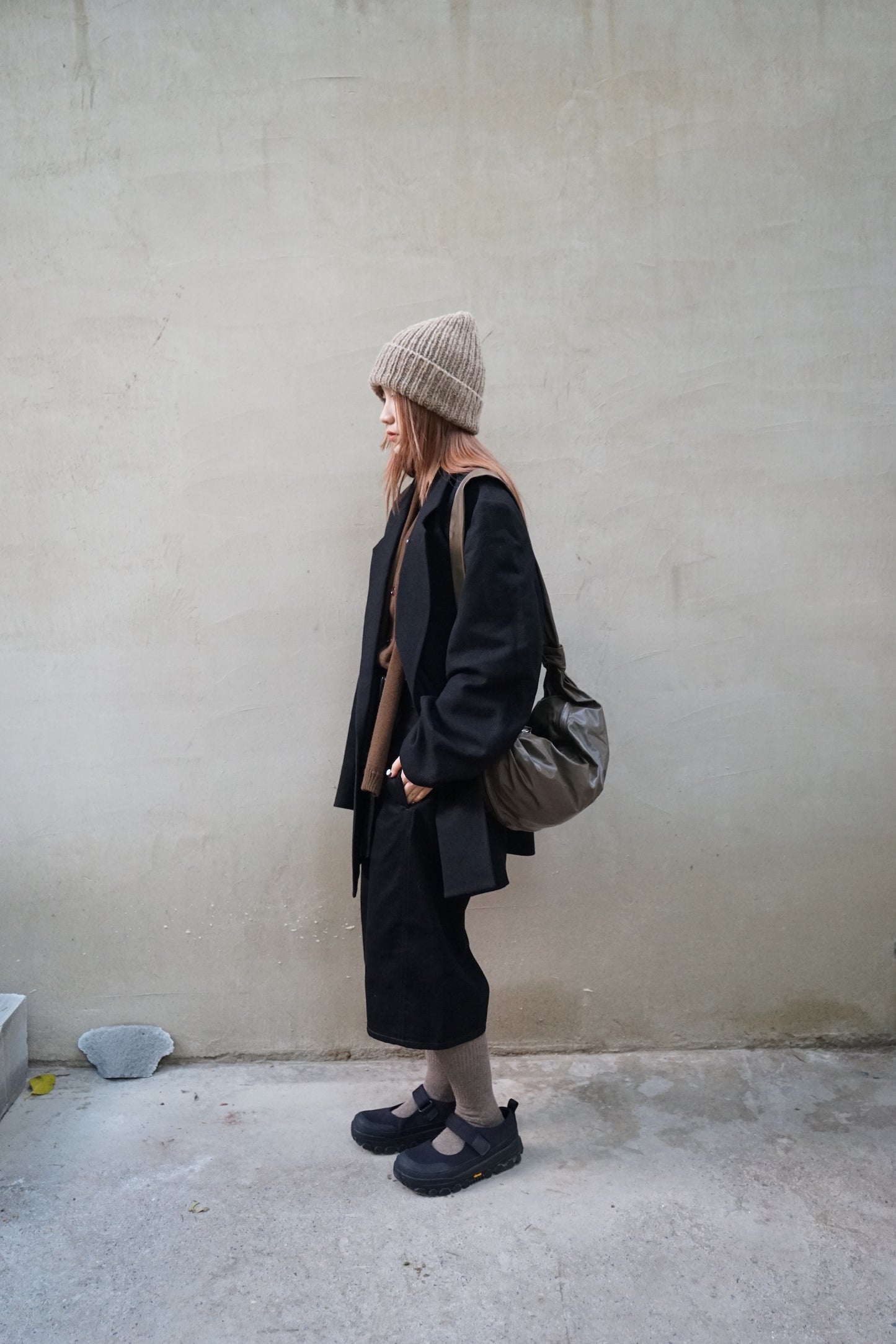 24秋冬 加厚羊毛螺纹针织帽