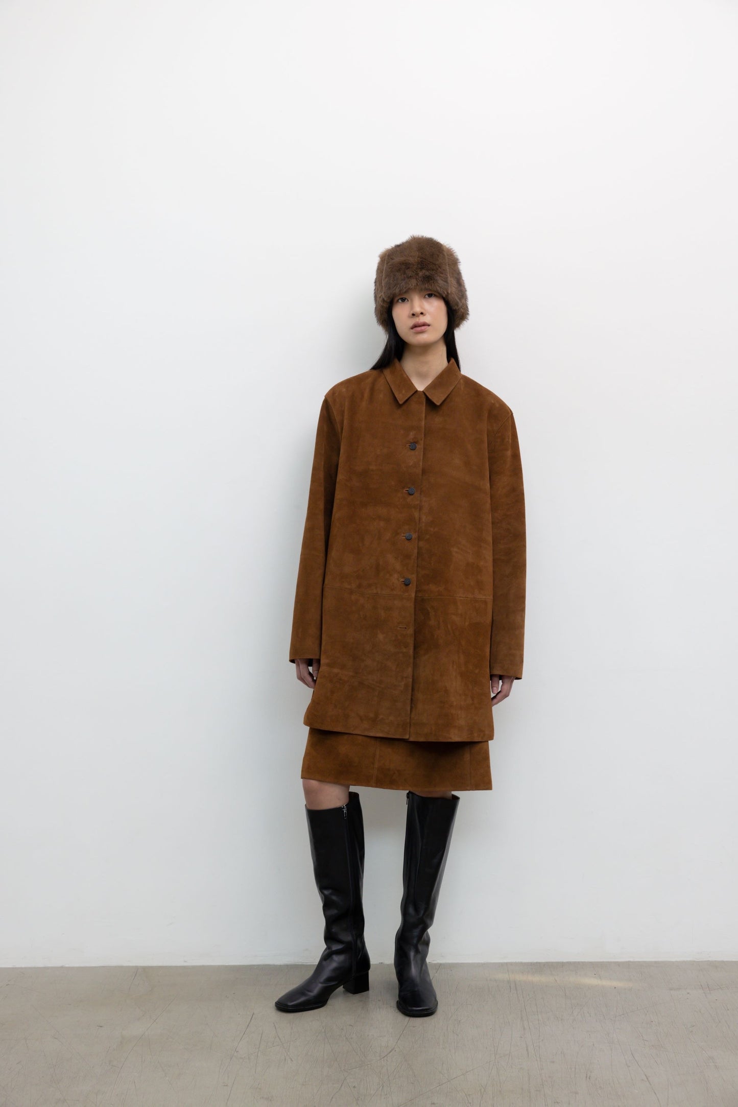 25早秋 SUEDE LONG COAT 皮衣