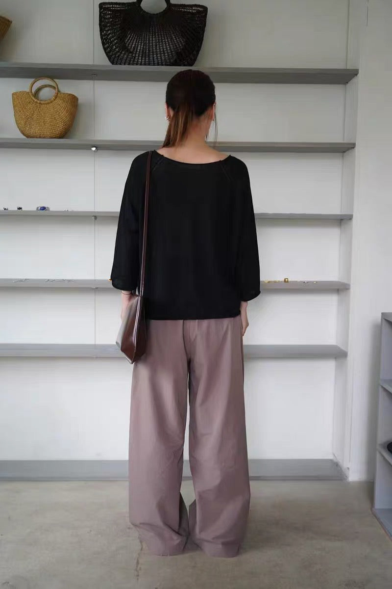 26春夏 linen raglan pullover