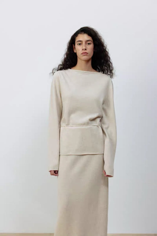 24早秋 BASIC KNIT CARDIGAN系带开衫