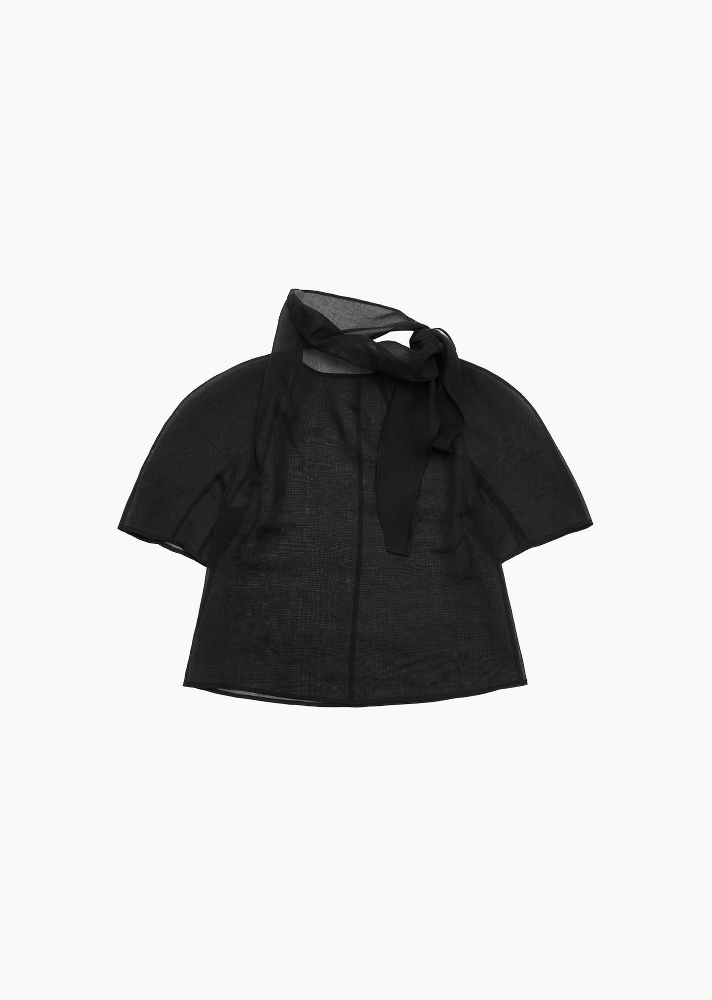 25早春 KNOTTED COLLAR TOP 立领短袖