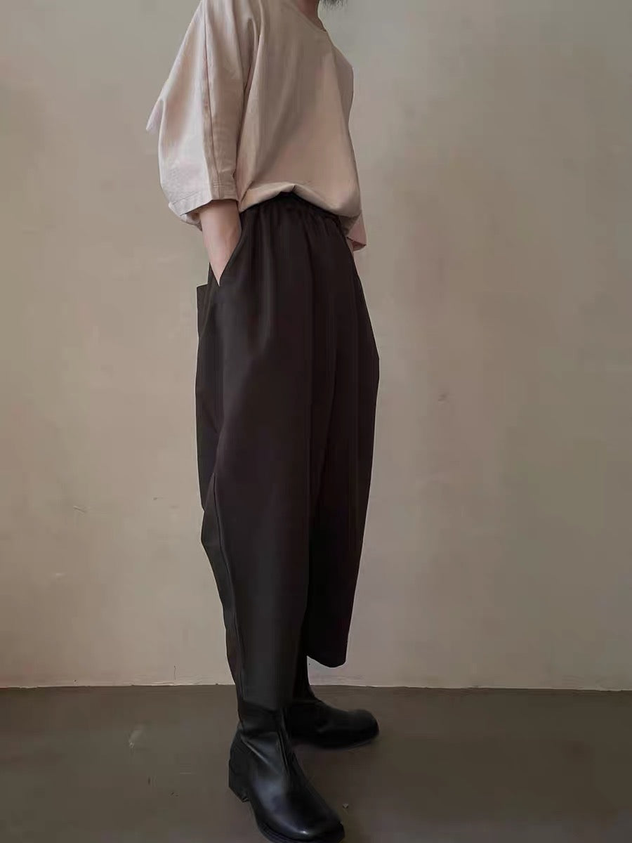 ELASTIC TROUSERS 松紧腰萝卜裤