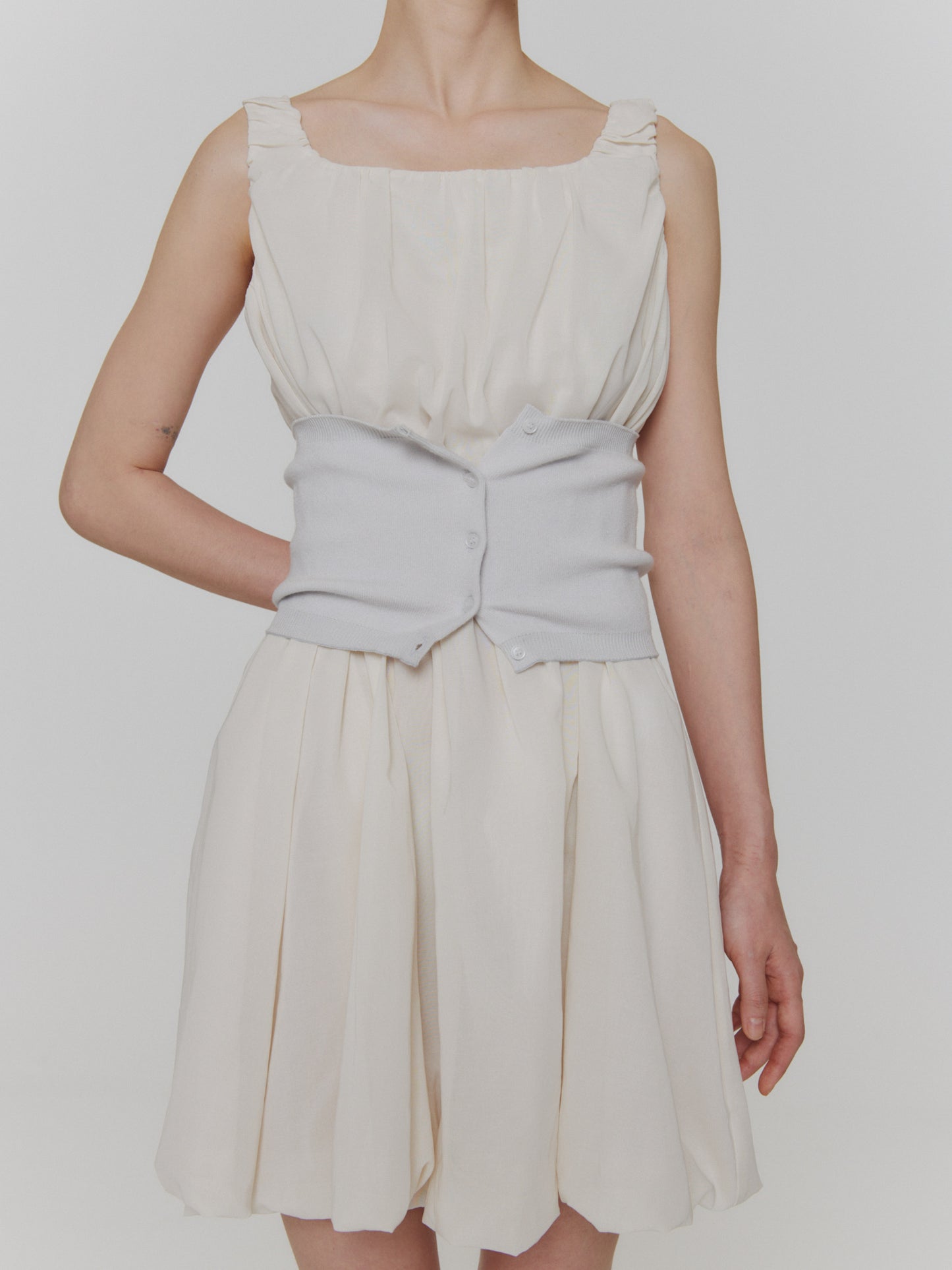 24早春 SHEER VOLUME MINI DRESS