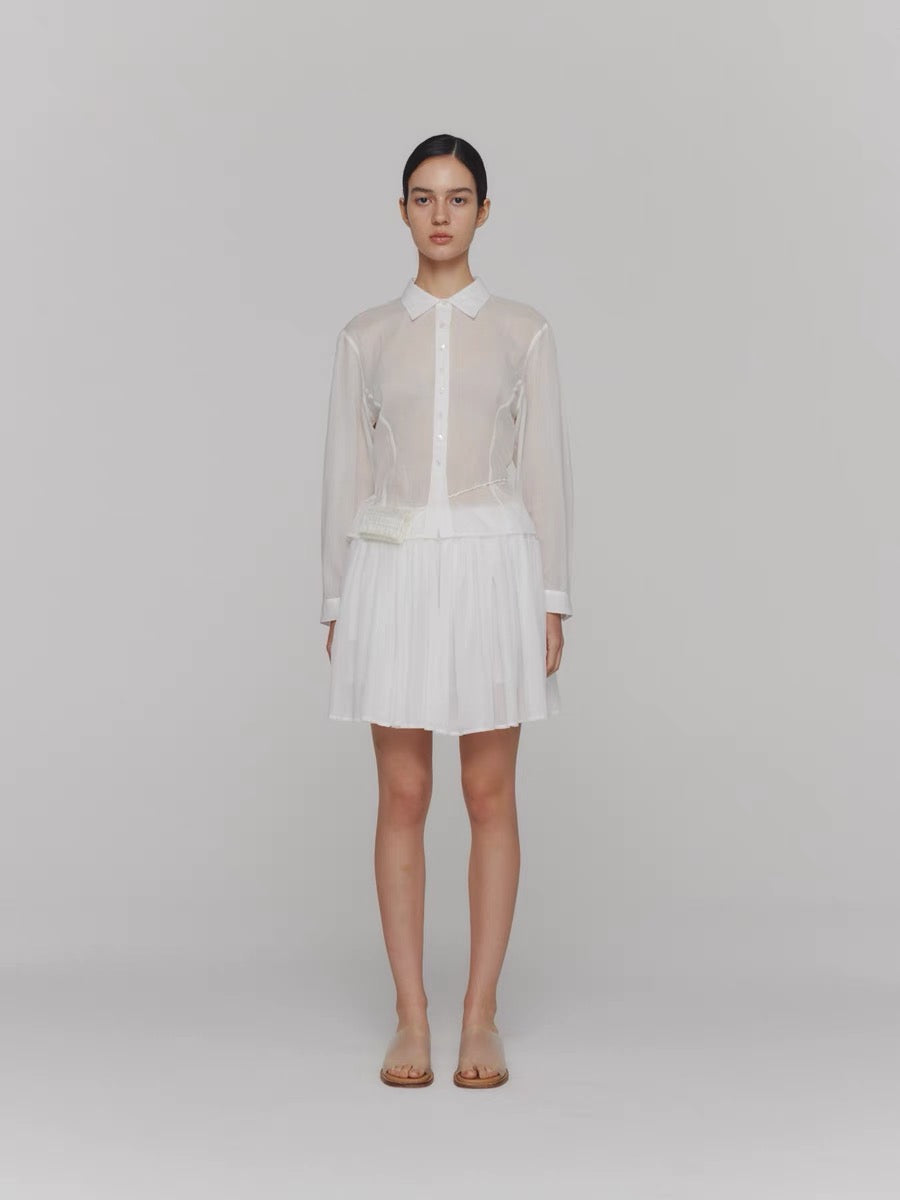 24春夏 COTTON SHIRRING BANDING SKIRTS