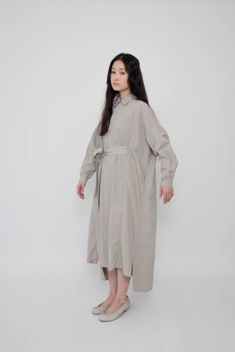 25秋冬 open-collared shirt dress