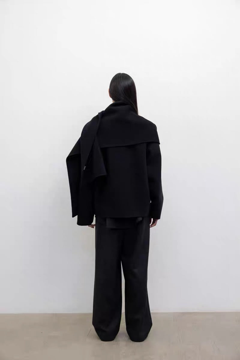 25秋冬 WOOL HANDMADE 围巾短大衣
