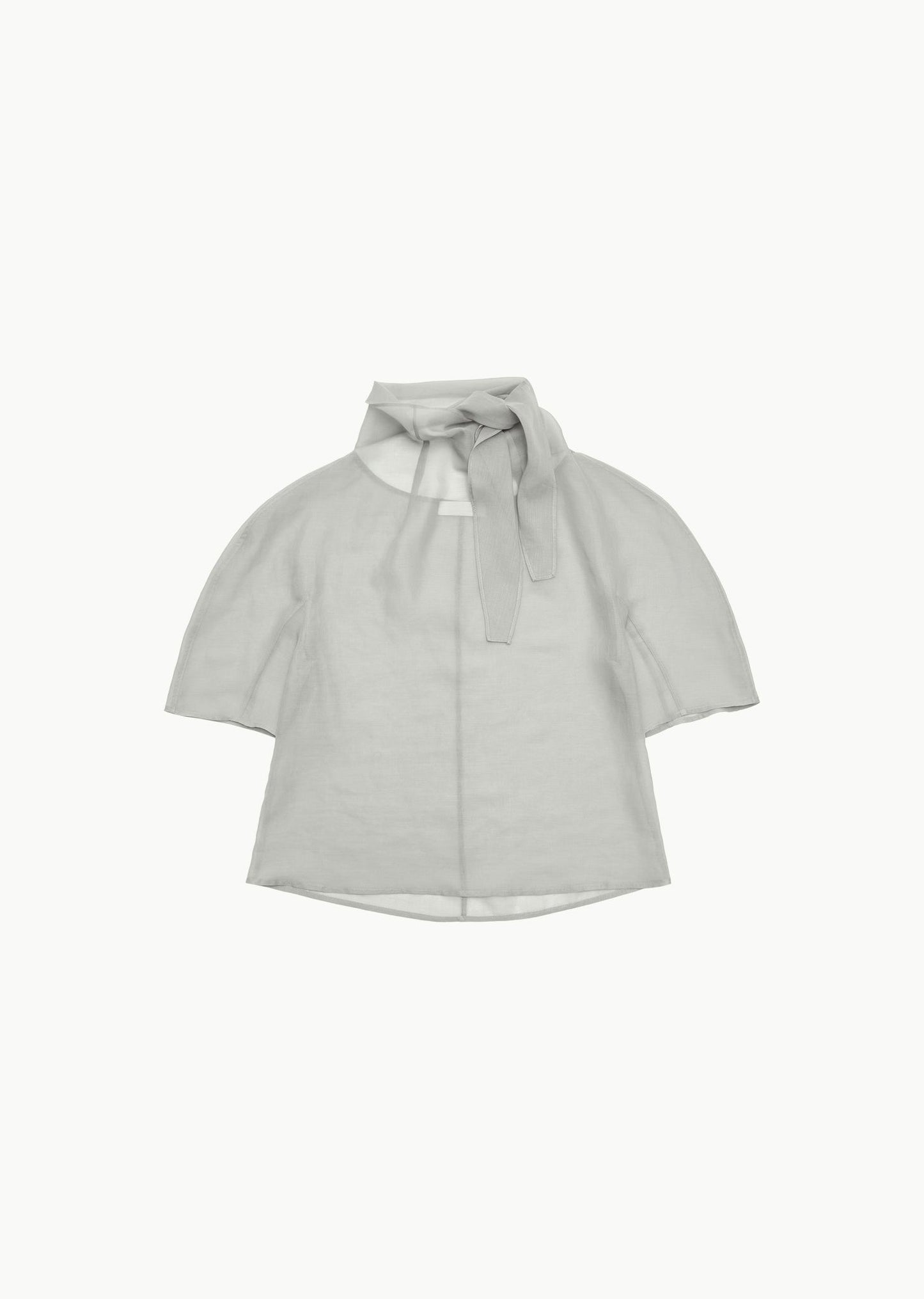 25早春 KNOTTED COLLAR TOP 立领短袖