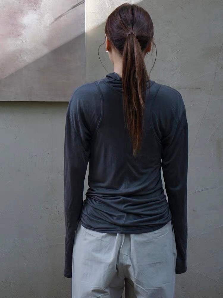 25秋冬 天丝羊毛高领长袖打底