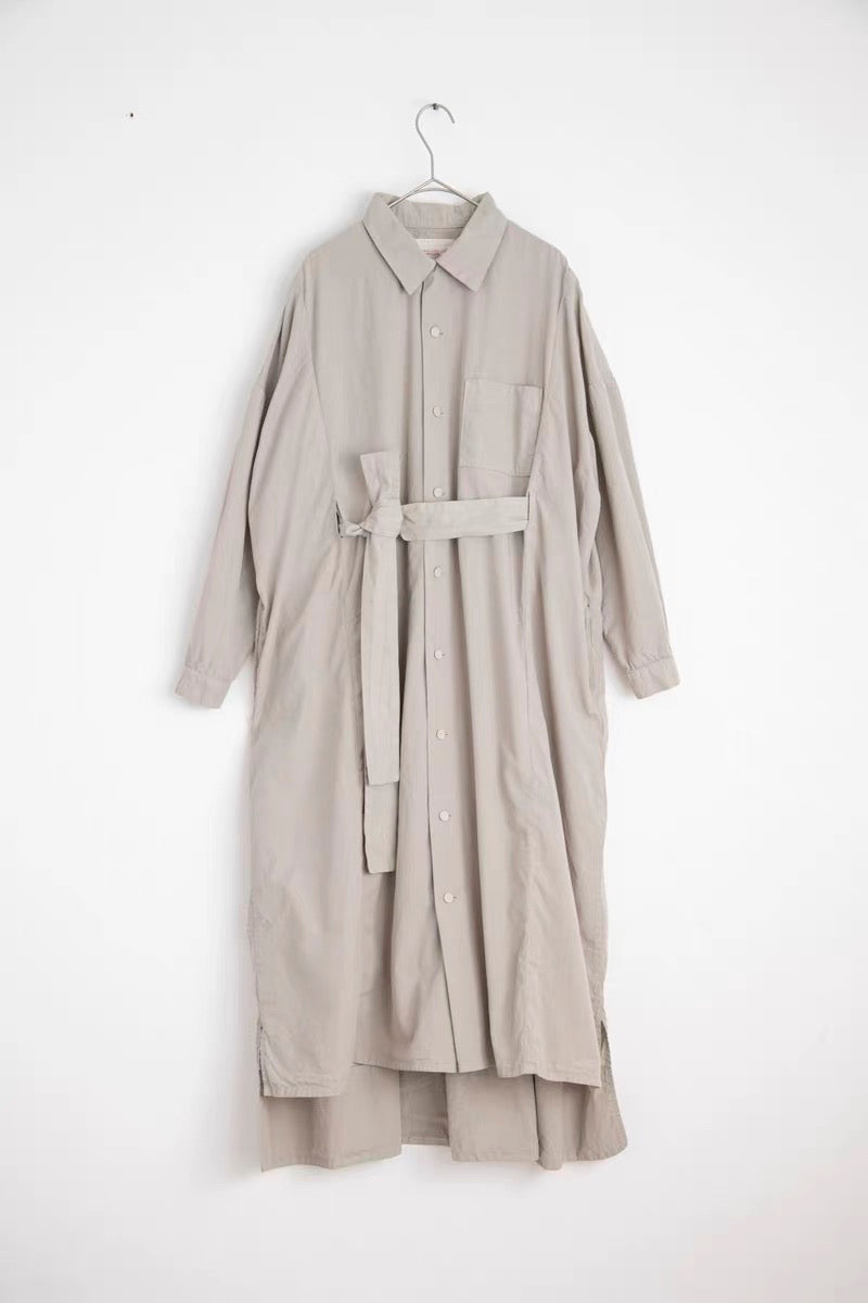 25秋冬 open-collared shirt dress