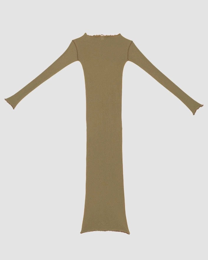 24早秋 VEIN LONG SLEEVE DRESS